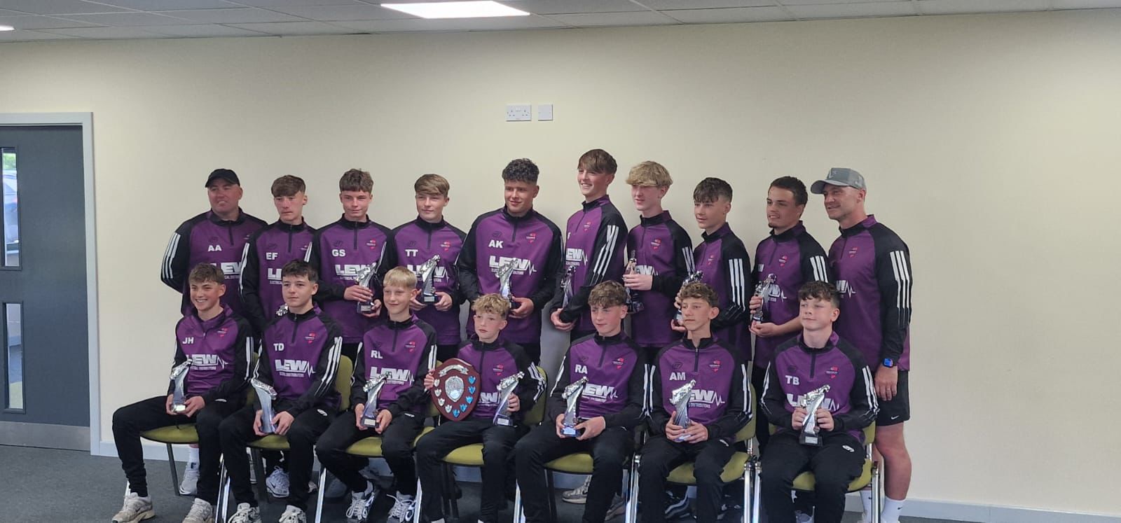 Under 15's team photo